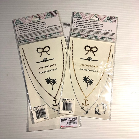 NWT Temporary Tattoo Bundle, Gold & Silver Metallic + More! - Picture 14 of 14